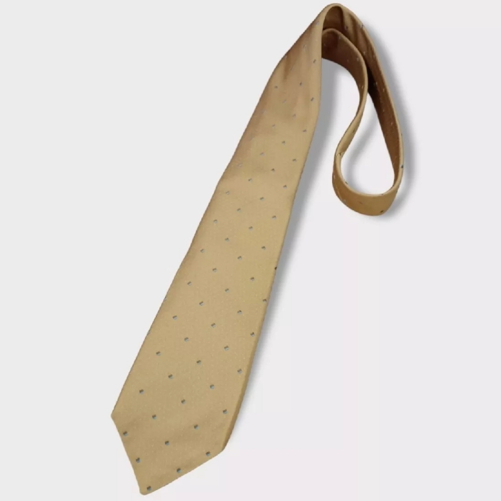 SOLD BARBA SEVENFOLD Gold Geometric Silk LUXURY Tie HANDMADE ITALY